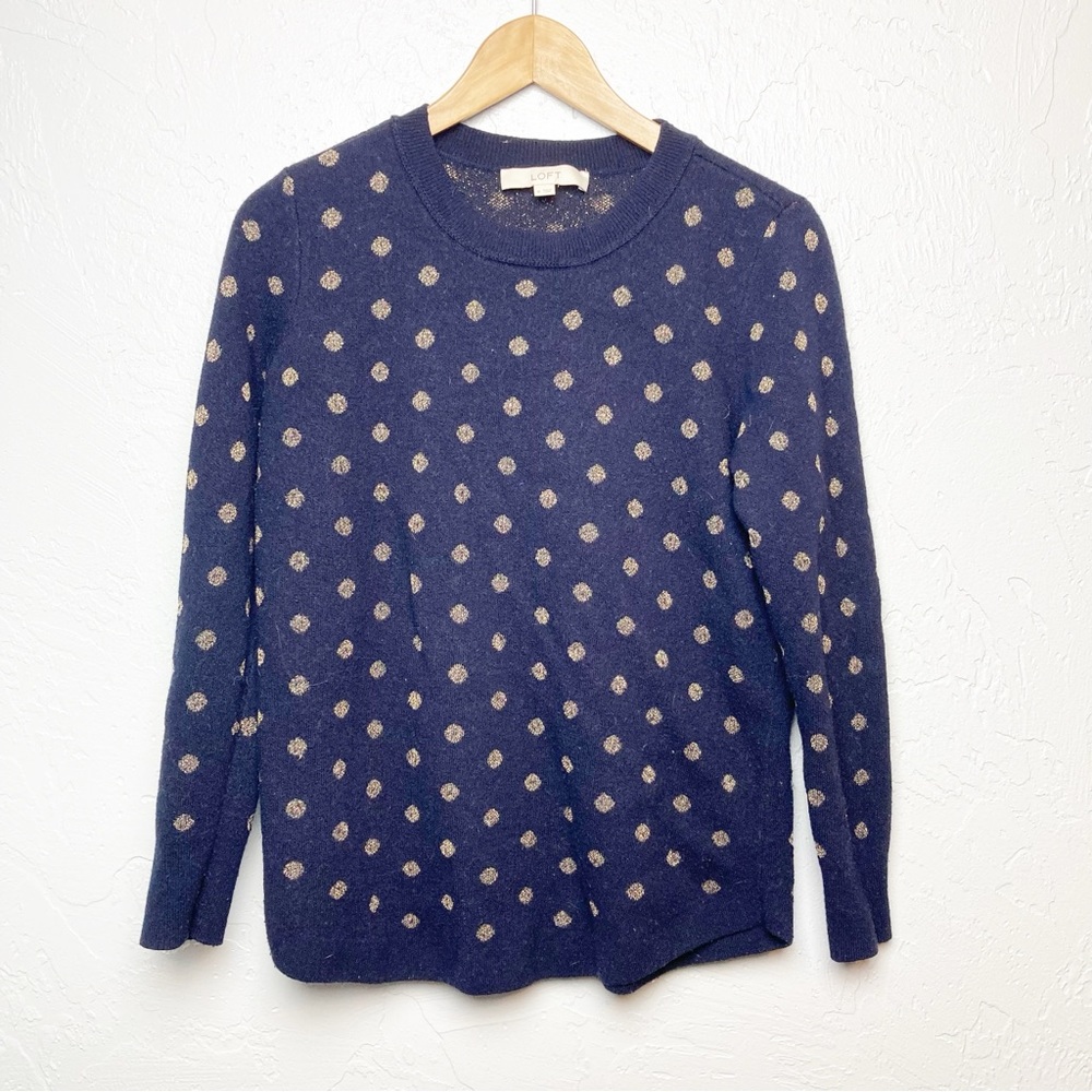 Loft Dotted Shirttail Sweater medium